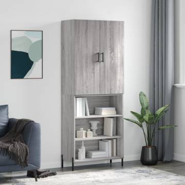 Highboard Grey Sonoma - Stylish Storage Solution | Hipo Market