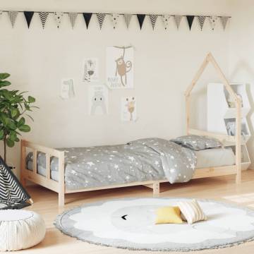 Kids Bed Frame 90x200 cm Solid Wood Pine - Fun & Functional