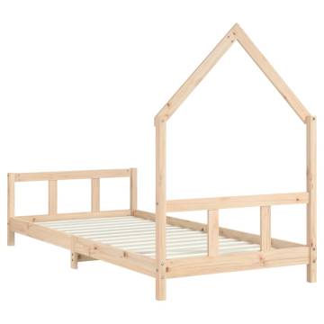 Kids Bed Frame 90x200 cm Solid Wood Pine - Fun & Functional