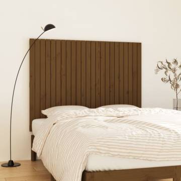 Elegant Wall Headboard Honey Brown - Solid Pine | HipoMarket