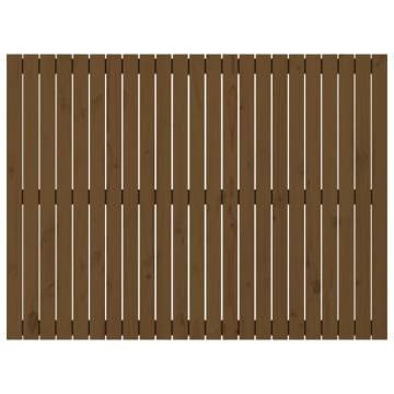 Elegant Wall Headboard Honey Brown - Solid Pine | HipoMarket