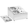 Gastronorm Container Holder with 4 GN 1/6 Pans - Stainless Steel