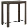 Garden Bar Table Brown 100x60.5x110.5 cm Poly Rattan Colour brown Size 100 x 60.5 x 110.5 cm Quantity in Package 1 