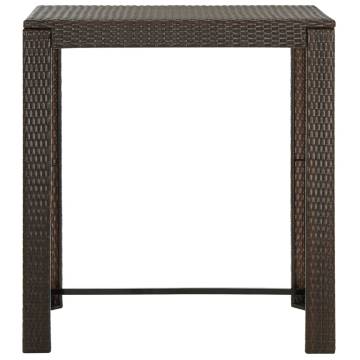 Stylish Brown Garden Bar Table - 100x60.5x110.5 cm