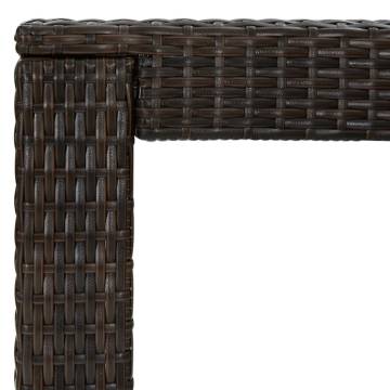 Stylish Brown Garden Bar Table - 100x60.5x110.5 cm