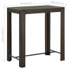 Stylish Brown Garden Bar Table - 100x60.5x110.5 cm