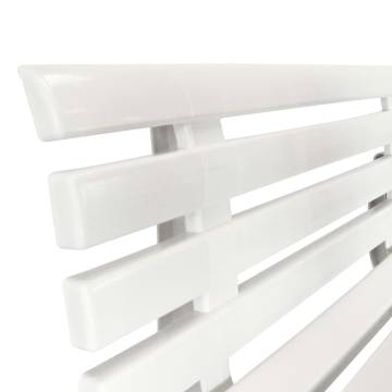 Durable White Plastic Garden Bench - 145.5 cm | HipoMarket