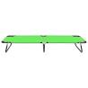 Folding Sun Lounger Steel Green - Portable & Weather Resistant