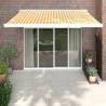 Retractable Awning Yellow and White 3.5x2.5 m Fabric and Aluminium Quantity in Package 1 Colour yellow and white Size 350 x 250 cm 