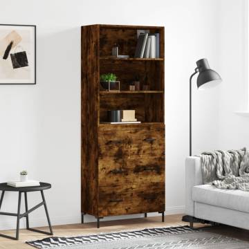 Stylish Highboard Smoked Oak - 69.5x34x180 cm | HipoMarket