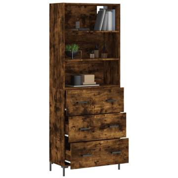 Stylish Highboard Smoked Oak - 69.5x34x180 cm | HipoMarket