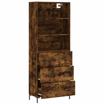 Stylish Highboard Smoked Oak - 69.5x34x180 cm | HipoMarket