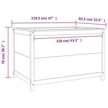 Garden Raised Bed - Solid Wood Douglas 119.5x82.5x78cm