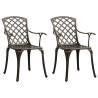 Garden Chairs 2 pcs Cast Aluminium Bronze Colour bronze Quantity in Package 2 Number of 1 