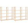 5-Tier Storage Racks 2 pcs 170x38x170 cm Solid Pinewood 500 kg Quantity in Package 1 Amount 2 