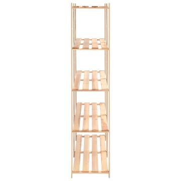 5-Tier Solid Pinewood Storage Racks - 500 kg Capacity (2 pcs)