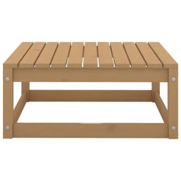 Garden Footstool - Honey Brown Solid Wood Pine | HipoMarket