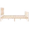 Solid Wood Bed Frame with Headboard 160x200 cm - Hipomarket