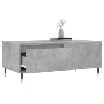 Elegant Concrete Grey Coffee Table - 90x50 cm | Hipo Market