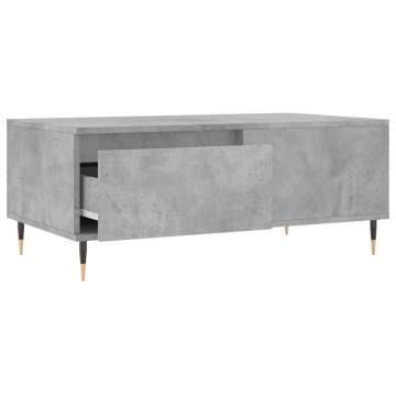 Elegant Concrete Grey Coffee Table - 90x50 cm | Hipo Market