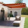 Freestanding Manual Retractable Awning 400x350 cm Orange/Brown Colour multicolour Size 400 x 350 cm Quantity in Package 1 