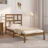 Bed Frame Honey Brown Solid Wood 100x200 cm Colour honey brown Size 100 x 200 cm 