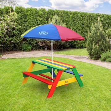 AXI Rainbow Children Picnic Table with Umbrella - Hipomarket