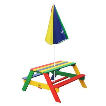 AXI Rainbow Children Picnic Table with Umbrella - Hipomarket