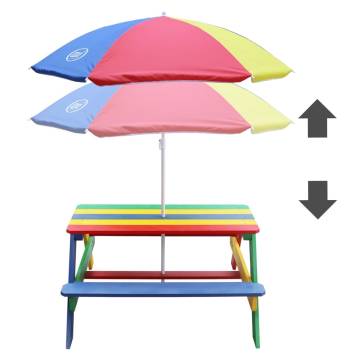 AXI Rainbow Children Picnic Table with Umbrella - Hipomarket