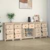 Sideboard 230x35x80 cm Solid Wood Pine Colour natural Quantity in Package 1 