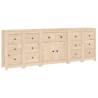 Stylish Solid Wood Pine Sideboard - 230x35x80 cm | Hipo Market