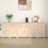 Stylish Solid Wood Pine Sideboard - 230x35x80 cm | Hipo Market