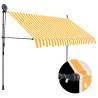 Manual Retractable Awning with LED 250 cm White and Orange Colour orange Quantity in Package 1 Width 250 cm 