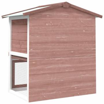 Outdoor Rabbit Hutch 3 Doors - Cozy & Safe Wooden Enclosure