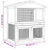 Outdoor Rabbit Hutch 3 Doors - Cozy & Safe Wooden Enclosure