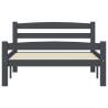 Dark Grey Pinewood Bed Frame 100x200 cm - Stylish & Sturdy