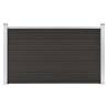 Fence Panel WPC 180x105 cm Black Colour black Quantity in Package 1 Model 1 section with 2 posts 