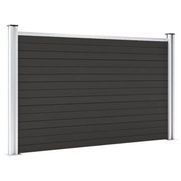 Durable Black WPC Fence Panel 180x105 cm | Privacy & Security