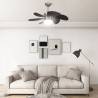 Ceiling Fan with Light - 76 cm Dark Brown | HipoMarket