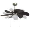 Ceiling Fan with Light - 76 cm Dark Brown | HipoMarket