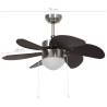 Ceiling Fan with Light - 76 cm Dark Brown | HipoMarket