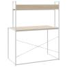 Stylish White and Oak Computer Desk - 110x60 cm | Hipomarket