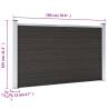 Durable Black WPC Fence Panel 180x105 cm | Privacy & Security