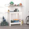 Work Bench White 80x50x80 cm Solid Wood Pine Colour white Size 80 x 50 x 80 cm Quantity in Package 1 