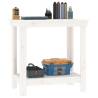 Stylish White Work Bench | Solid Pine, 80x50x80 cm