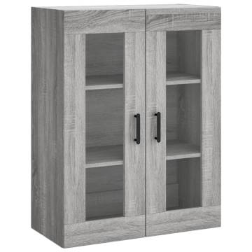 Stylish Highboard in Grey Sonoma | 69.5x34x180 cm