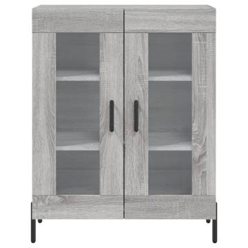 Stylish Highboard in Grey Sonoma | 69.5x34x180 cm