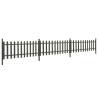 Rustic Picket Fence with Posts - 3 pcs WPC 614x80 cm