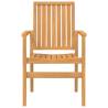 Stackable Garden Chairs - 2 pcs Solid Teak | HipoMarket