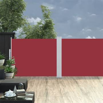 Retractable Side Awning Red 140x1000 cm - Stylish Privacy Screen